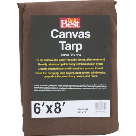 All-Source 10 Oz. 6 Ft. x 8 Ft. Canvas Tarp TCR10006008T